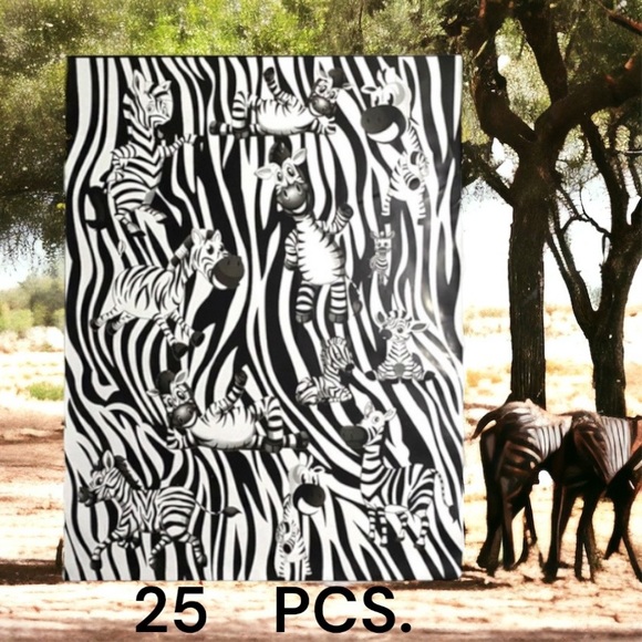 25 10X13 Poly Mailers, Zebra Shipping Envelopes PRICE IS FIRM - Picture 3 of 9